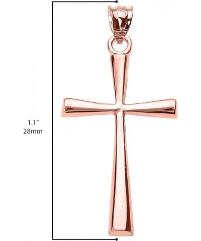 14K Yellow, Rose or White Gold Simple Classic Flared Cross Pendant - Choice of Metal 14K Rose Gold $97.50 Pendants