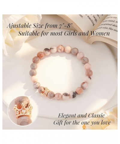 Awesome Crown Gifts for Mom/Daughter/Granddaughter/Wife/Girlfriend/Friends, Natural Stone Bracelet Retirement Inspirational G...