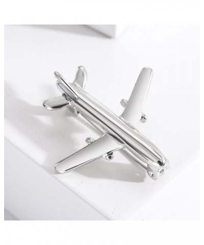 Small Aircraft Brooch Pins for Men and Women Lapel Brooch Backpack Shirt Bag Accessories Collar Badge Silvery $6.23 Brooches ...