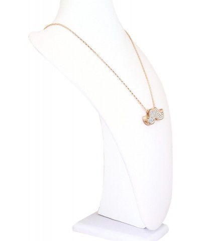 Elegant Gold Tone Crystal Rhinestone Mustache Charm Pendant Long Necklace $6.75 Necklaces