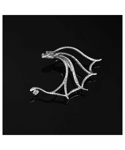 Gothic Dragon Ear Cuff 1pcs Retro Silver Punk Hip Hop Stainless Steel Snake Dragon Cuff Earring Cartilage Climber Ear Wrap Ea...