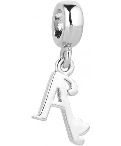 Initial Letter A-Z Alphabet Charms for Bracelets Dangle Beads with Gold Heart Compatible with Pandora Bracelets A $7.50 Brace...