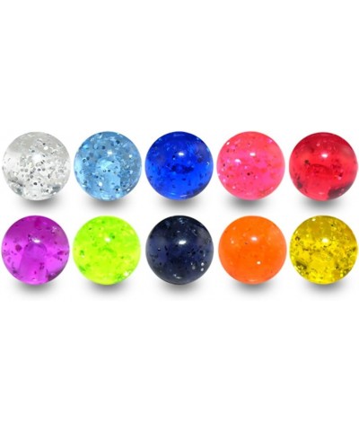 10 Pieces (5 Pairs) Mix Color Pack Threaded UV Glitter Acrylic Ball 6.0 Millimeters $10.32 Body Jewelry