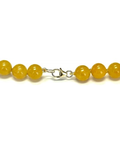 14K Yellow Gold 8mm Round Jade Necklace 22" Yellow $83.93 Necklaces