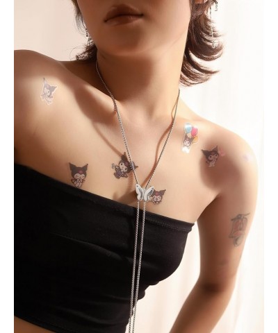 Grunge Punk Butterfly Pendant Necklaces, Techno Rave Party Jewelry 2 B30 $8.39 Necklaces