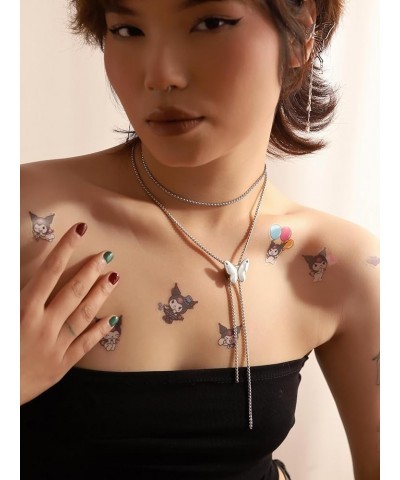 Grunge Punk Butterfly Pendant Necklaces, Techno Rave Party Jewelry 2 B30 $8.39 Necklaces