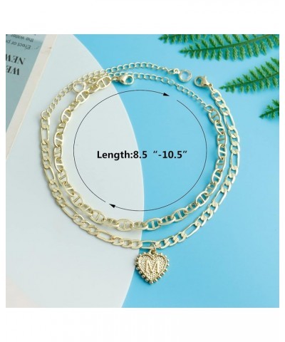 Initial Anklet for Women Gold Anklets with Initials Angel Number Ankle Bracelet Adjustable Gold Chain Ankle Bracelets Summer ...