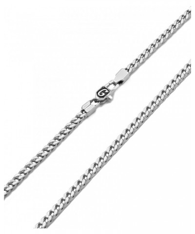 Shop Franco Chain Necklace - 3MM - 16/18/20/22/24/26 Inch Lengths - Gold/White Gold - Unisex 26 Inch 3MM Franco White Gold $4...