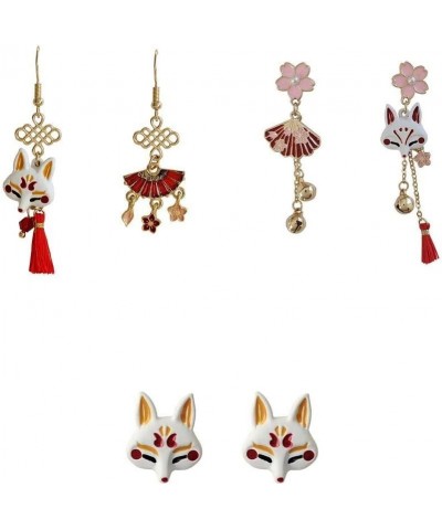 Women Stud Earrings Cute Sweet Chinese Temperament Tassel Pendent Japanese Sakura Flower Drop Earrings(A) A $8.69 Earrings