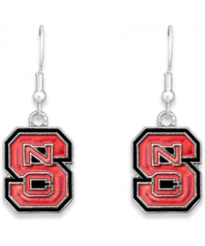 40032 NC State Silver Tone Fishhook Earrings with an Iridescent Team Charm $13.79 Earrings