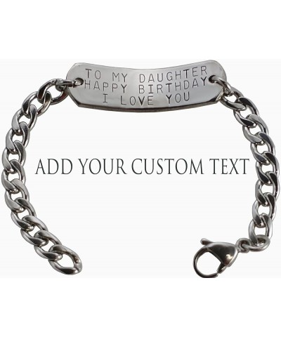 Personalized Adjustable Identification Bracelet for children and adults Unicorn Large 8 inch $12.50 Bracelets