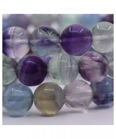 Gem Semi Precious Gemstone 10mm Round Beads Stretch Bracelet 7 Inch Unisex Multi-color Fluorite $8.79 Bracelets