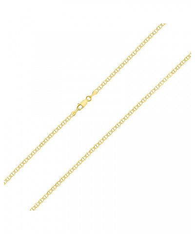 10k Yellow Gold Solid 3mm Anchor Mariner Link Chain Pendant Necklace, Womens Mens Jewelry 16" 18" 20" 22" 24" 26" 28" 30 24 $...