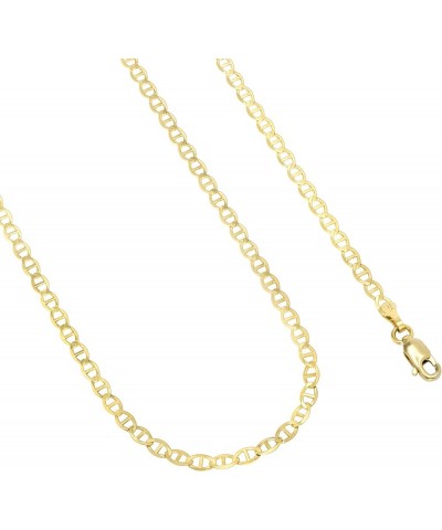 10k Yellow Gold Solid 3mm Anchor Mariner Link Chain Pendant Necklace, Womens Mens Jewelry 16" 18" 20" 22" 24" 26" 28" 30 24 $...