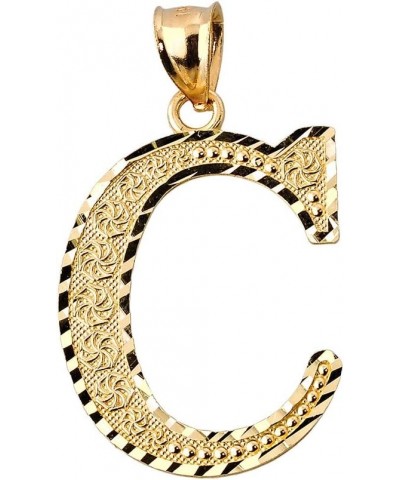 Personalized 14k Yellow Gold Initial Letters A-Z Charm Pendant 1.0 Inches C $134.39 Pendants