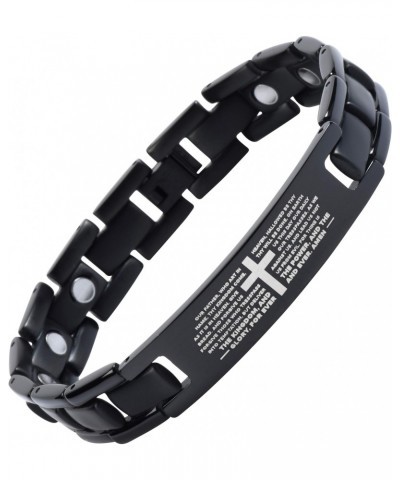 Lord's Prayer Bracelet Scripture Pure Titanium Magnetic Therapy Adjustable $19.18 Bracelets