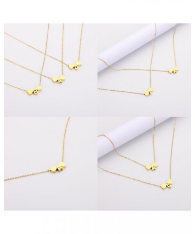 Gold Initial Heart Necklaces for Women Girls, Dainty Gold Letter Necklace Tiny A-Z Pendant Choker Necklace Trendy Cute Person...