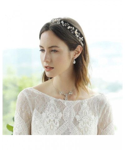 Wedding Crystal Necklace Pearl Back Chain Silver Drop Back Body Chain for Women and Girls $10.07 Body Jewelry