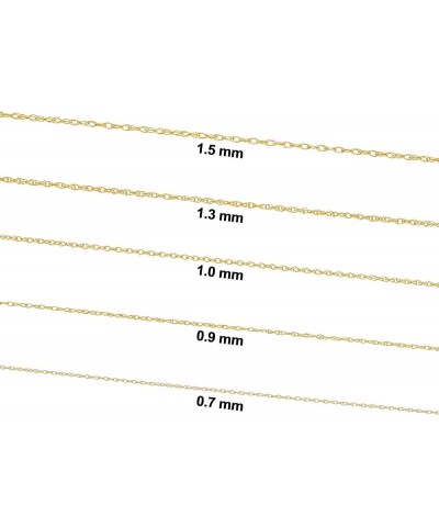 Real 14k Yellow Gold Rope Chain Pendant Necklace for Women (0.7 mm, 0.9 mm, 1 mm, 1.3 mm, or 1.5 mm) 20 inch 0.7 mm wide $69....