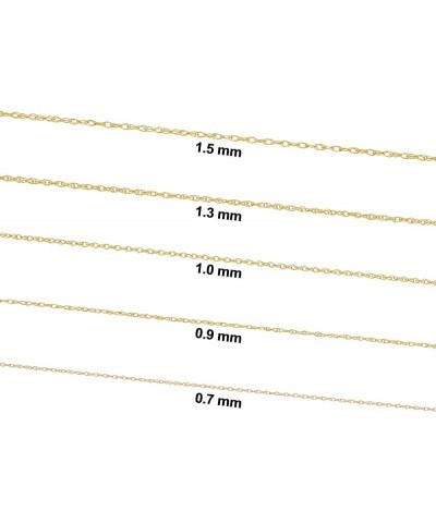 Real 14k Yellow Gold Rope Chain Pendant Necklace for Women (0.7 mm, 0.9 mm, 1 mm, 1.3 mm, or 1.5 mm) 20 inch 0.7 mm wide $69....