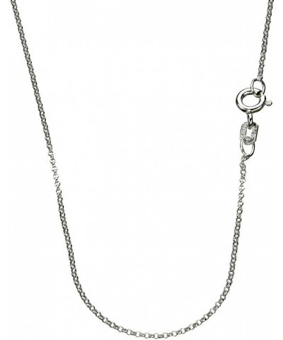 Sterling Silver Cable Chain Necklace 10mm Crystal Simulated Pearl Pendant 16 inches $8.79 Others