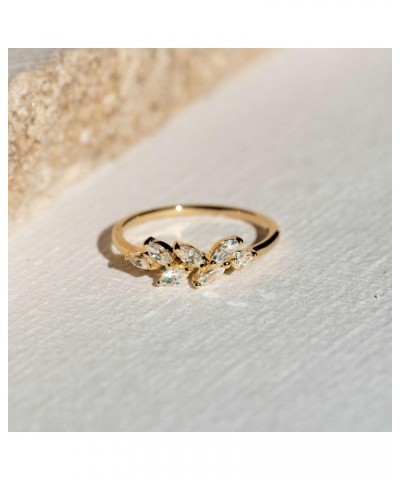 Stackable Gold Rings for Women, Dainty 14K Gold Plated Cubic Zirconia Stacking Rings Cute Thin Gold Ring Set Simple Wedding R...