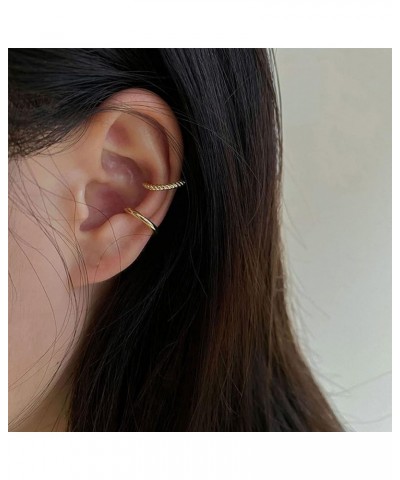 Ear Cuff Earrings for Women Cubic Zirconia Hoop Huggie Ear Cuffs for Women Non Piercing for Girls A-Gold $8.84 Earrings