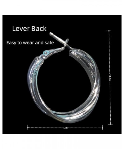 【Hiktevira】16K gold plated 925 sterling silver lightweight earrings | 30-35 earrings |【 Heathley 】 Gold hoop earrings women's...