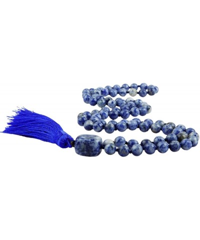 Gemstone Mala Healing Crystal Beads Necklace, Tassel Meditation Yoga Bracelet, Boho Statement Long Chain Sodalite $10.80 Brac...