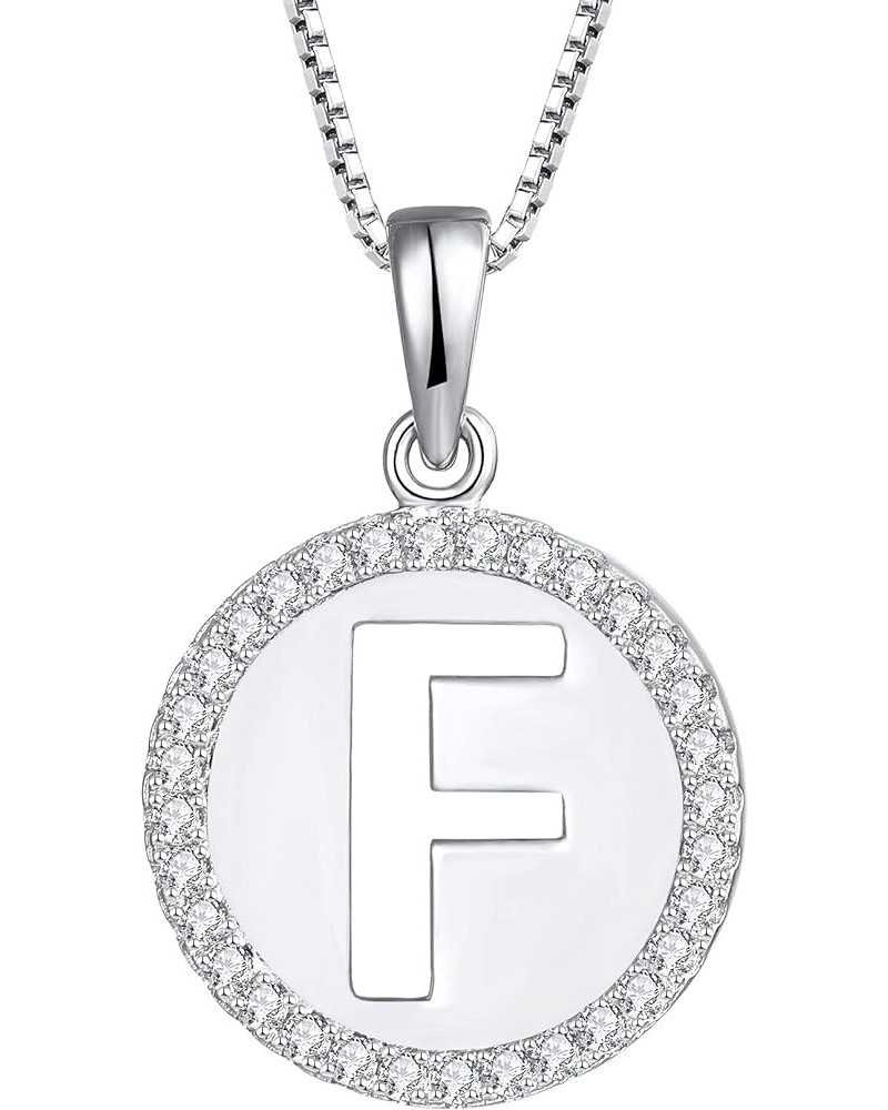 Initial Necklace for Women Teen girls 925 Sterling Silver Letter A-Z Pendant 26 Alphabet Jewelry F $22.94 Necklaces