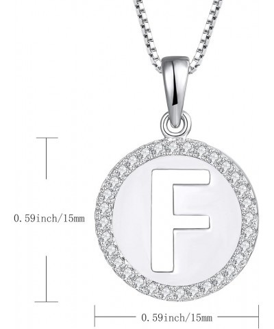 Initial Necklace for Women Teen girls 925 Sterling Silver Letter A-Z Pendant 26 Alphabet Jewelry F $22.94 Necklaces