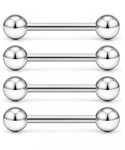 16G 14G Grade 23 Titanium Internally Threaded Nipple Rings Tongue Shield Barbell Ring Body Piercing Jewelry 12-16mm 14G - 5/8...