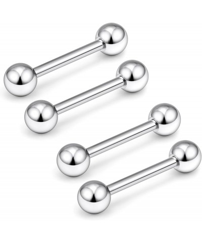 16G 14G Grade 23 Titanium Internally Threaded Nipple Rings Tongue Shield Barbell Ring Body Piercing Jewelry 12-16mm 14G - 5/8...