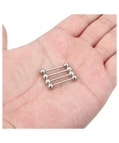 16G 14G Grade 23 Titanium Internally Threaded Nipple Rings Tongue Shield Barbell Ring Body Piercing Jewelry 12-16mm 14G - 5/8...