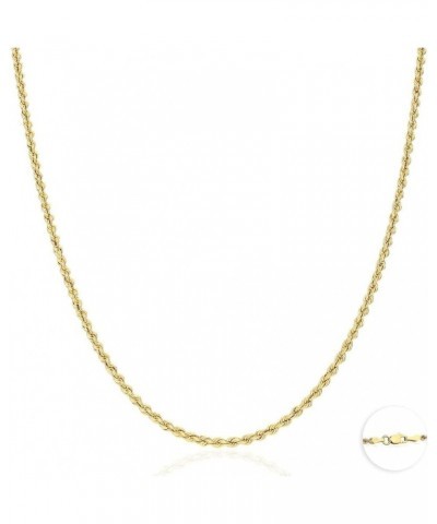 14k Yellow Gold 1.8mm-8mm Hollow Rope Chain Necklace 16"-30 22" mm 2.5mm inches $67.32 Necklaces