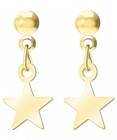 Dainty Gold Star Earrings Hollow Star Dangling Earrings Long Triple Star Tassel Earrings Stud Earrings for Women and Girls St...