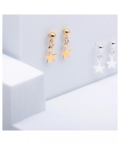 Dainty Gold Star Earrings Hollow Star Dangling Earrings Long Triple Star Tassel Earrings Stud Earrings for Women and Girls St...