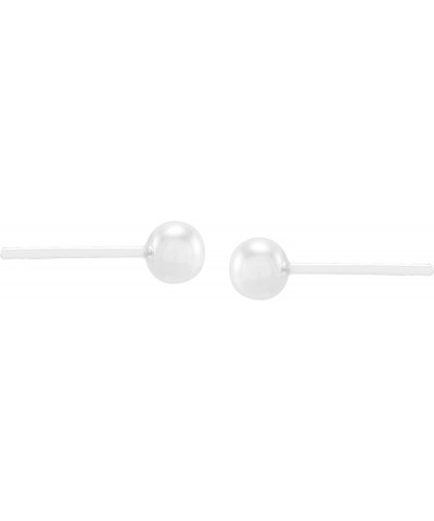 'Having a Ball 5 mm Stud Earrings' White $12.00 Earrings