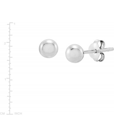 'Having a Ball 5 mm Stud Earrings' White $12.00 Earrings