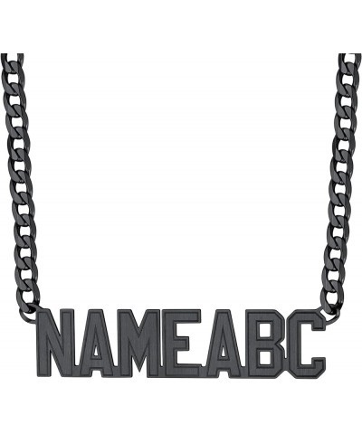 Name Necklace Personalized,Stainless Steel/Black/Gold Figaro Chain/Cuban Chain with Name Customized,Custom Nameplate Pendant ...