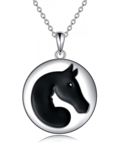 Horse Necklace Girls Pendant 925 Sterling Silver Pendant Pony Necklace Jewelry Gifts for Women Girls horse girl 2 $15.58 Neck...