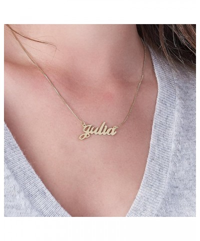 MYKA - Personalized Engraved Name Pendant Necklace - Precious Metals: Sterling Silver 925, Rose Gold & Gold Plating - Namepla...