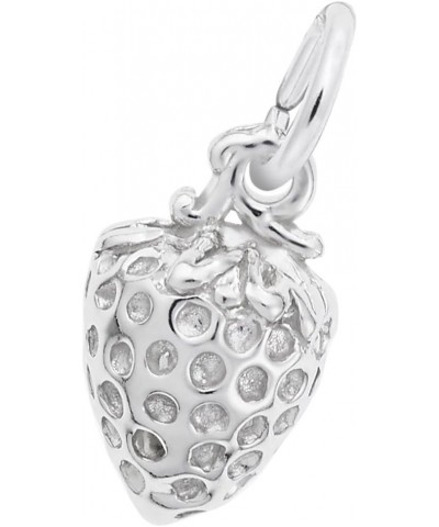 Strawberry Charm, Charms for Bracelets and Necklaces White Gold $19.33 Bracelets