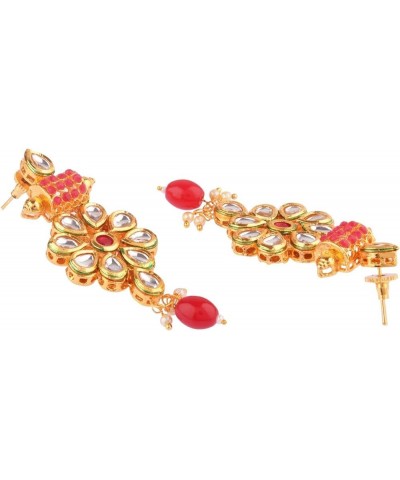 Indian Bollywood Traditional Kundan Pearl Wedding Choker Necklace Earrings Jewelry Set Red 3 $13.43 Jewelry Sets