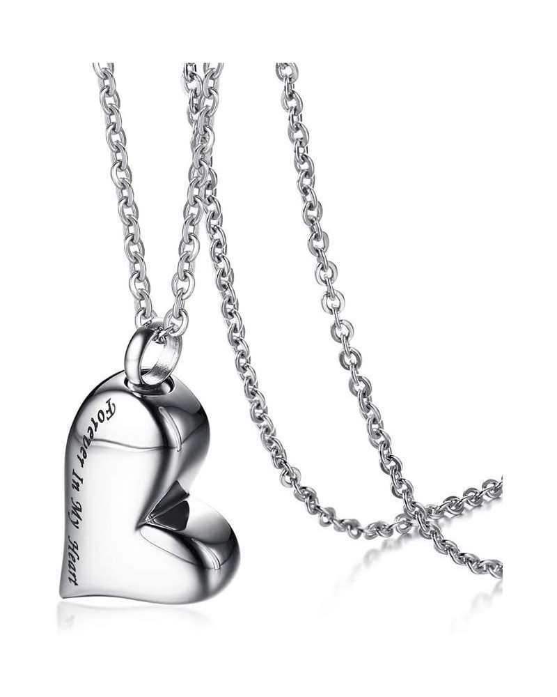 Heart Urn Necklace for Ashes - Memorial Cremation Jewelry for Ashes,Forever in My Heart Urn Locket for Ashes Stainless Steel ...