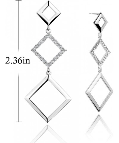 Dangle Earrings for Women White $13.49 Others