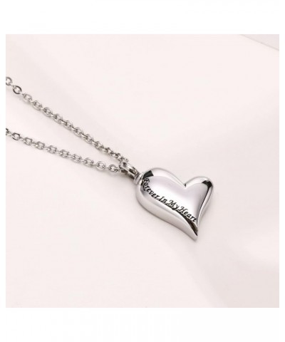 Heart Urn Necklace for Ashes - Memorial Cremation Jewelry for Ashes,Forever in My Heart Urn Locket for Ashes Stainless Steel ...