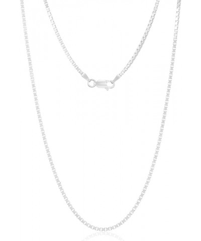 .925 Sterling Silver 0.7mm, 0.9mm, 1.1mm, 1.3mm, 1.5mm or 1.7mm Box Chain Necklace, Made In Italy 16.0 Inches 1.7mm $14.40 Ne...