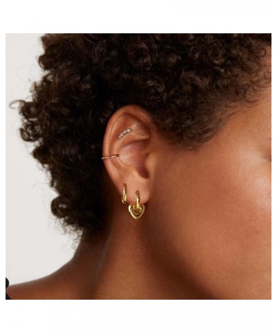 Gold Hoop Earrings for Women, Small Drop Earrings with 18K Gold Plated Stainless Steel, Trendy Jewelry for Women $17.39 Earrings