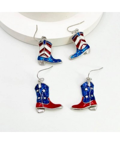 Patriotic Earrings for Women,4th of July Independence Day Earrings American USA Flag Earrings Red White Blue Butterfly Wing B...